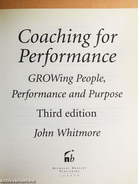 Coaching for Performance