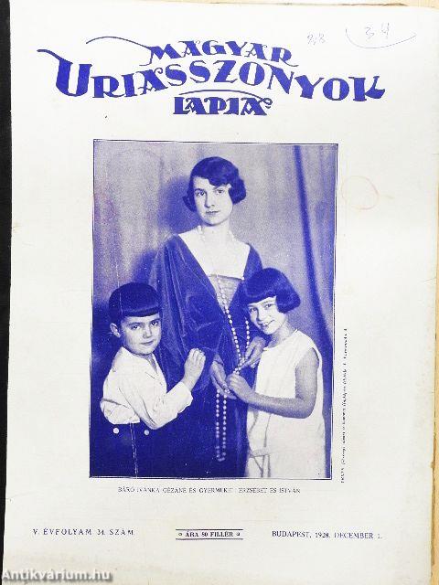 Magyar Uriasszonyok Lapja 1928. december 1.