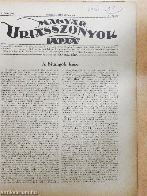 Magyar Uriasszonyok Lapja 1928. december 1.