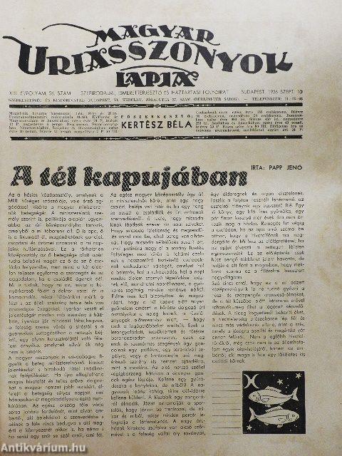 Magyar Uriasszonyok Lapja 1936. szeptember 10.
