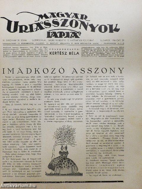 Magyar Uriasszonyok Lapja 1934. október 20.