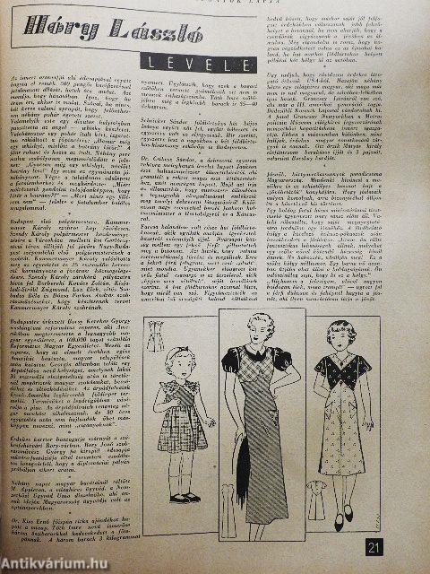 Magyar Uriasszonyok Lapja 1938. október 1.