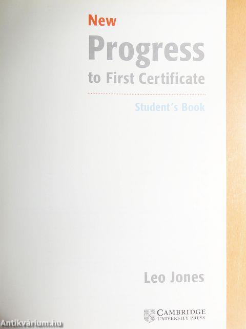 New Progress to First Certificate - Student's book