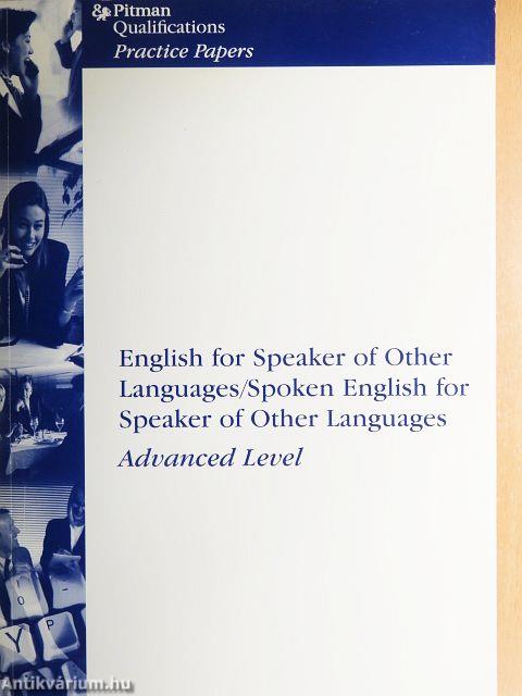 English for Speaker of Other Languages/Spoken English for Speaker of Other Languages