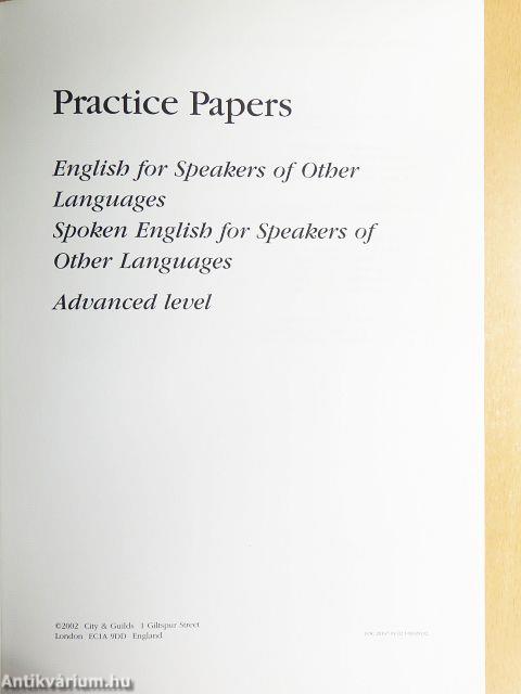 English for Speaker of Other Languages/Spoken English for Speaker of Other Languages