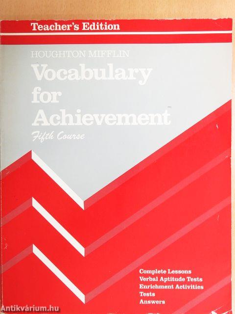 Vocabulary for Achievement - Teacher's Edition