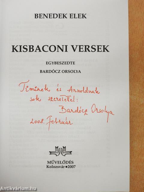 Kisbaconi versek (dedikált példány)