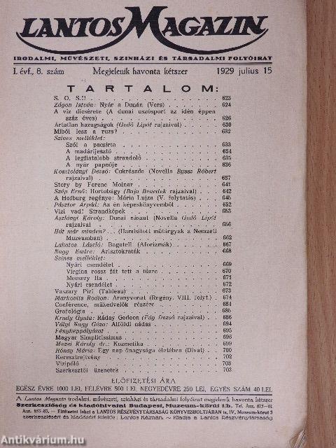 Lantos Magazin 1929. julius 15.