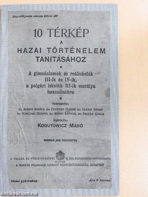 10 térkép a hazai történelem tanításához