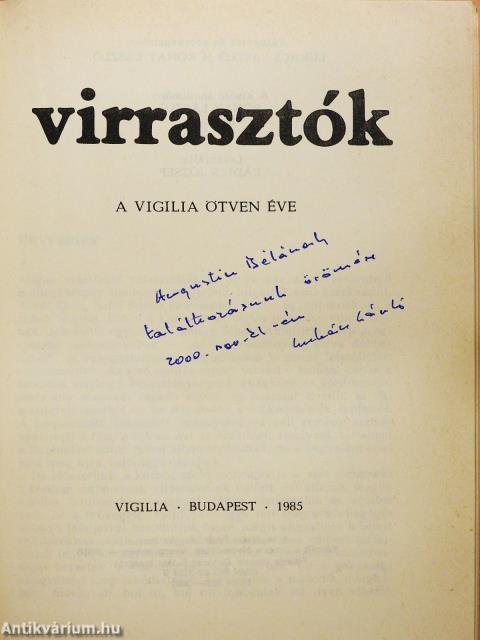 Virrasztók (dedikált példány)