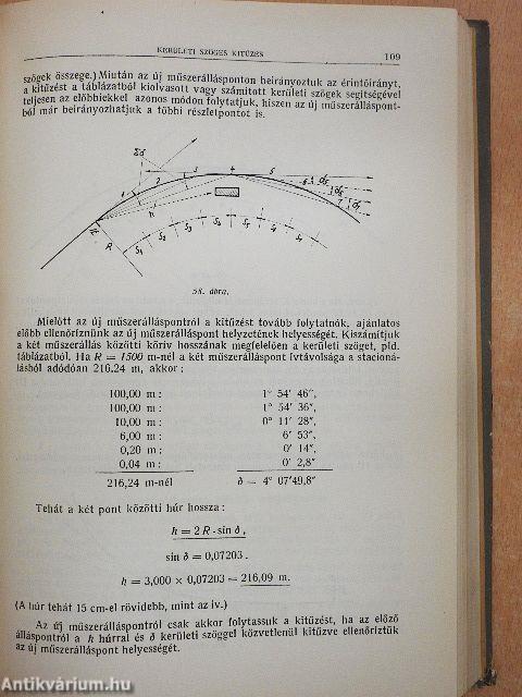 Íves vágányok kitűzése és szabályozása I.