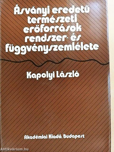 Ásványi eredetű természeti erőforrások rendszer- és függvényszemlélete