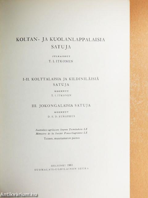 Koltan- ja Kuolanlappalaisia Satuja