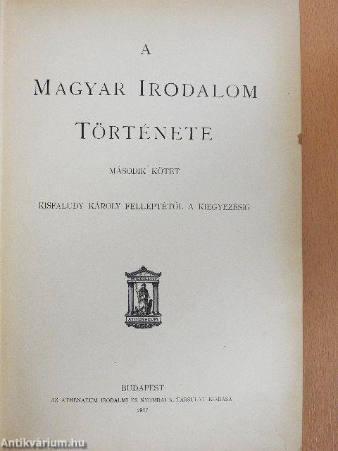 A magyar irodalom története II.