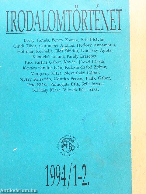 Irodalomtörténet 1994/1-2.