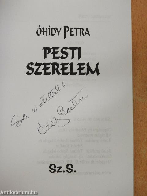 Pesti szerelem (dedikált példány)