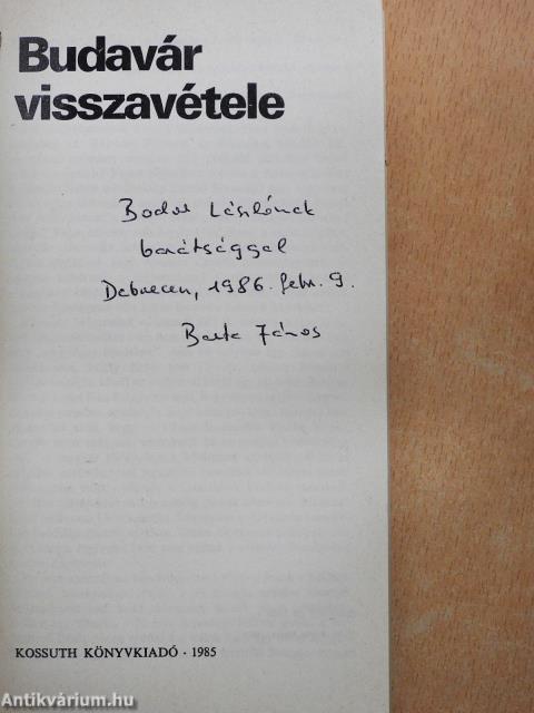 Budavár visszavétele (dedikált példány)