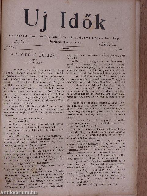 Uj Idők 1903. I. (fél évfolyam)