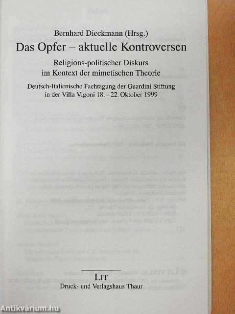 Das Opfer - aktuelle Kontroversen