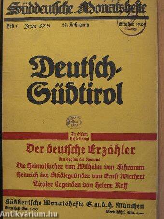 Süddeutsche Monatshefte 1925. Oktober (gótbetűs)