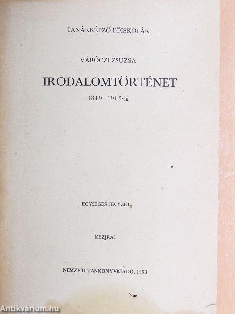 Irodalomtörténet