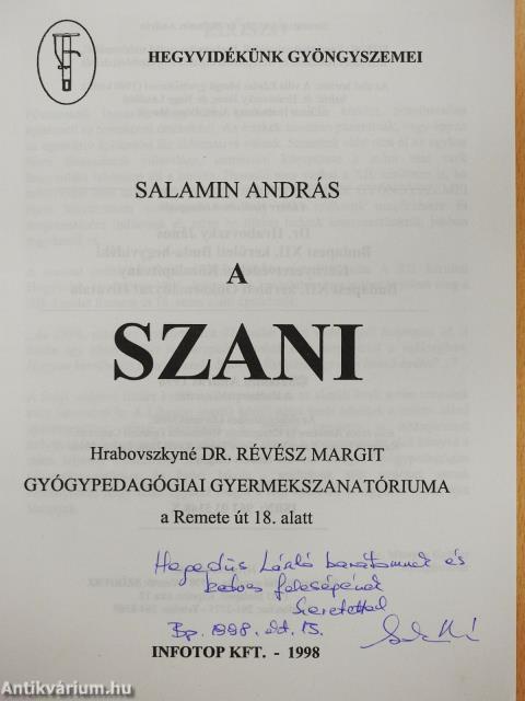 A SZANI (dedikált példány)