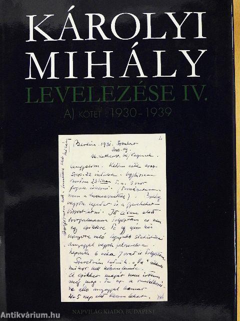 Károlyi Mihály levelezése IV/A-B. - CD-vel