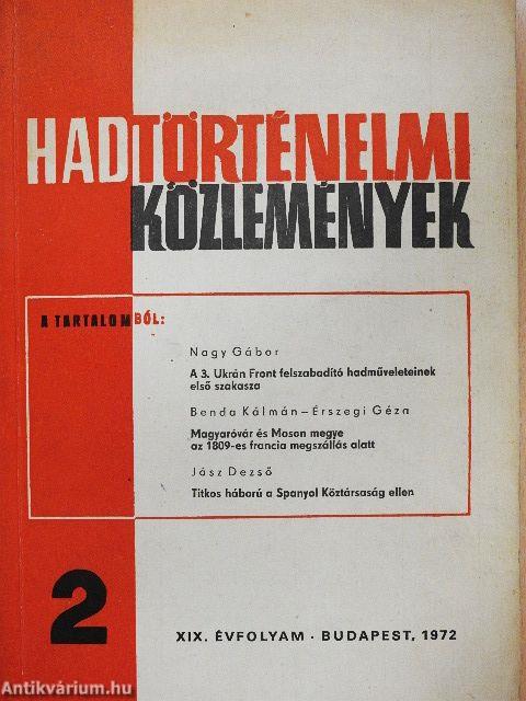 Hadtörténelmi Közlemények 1972/2.