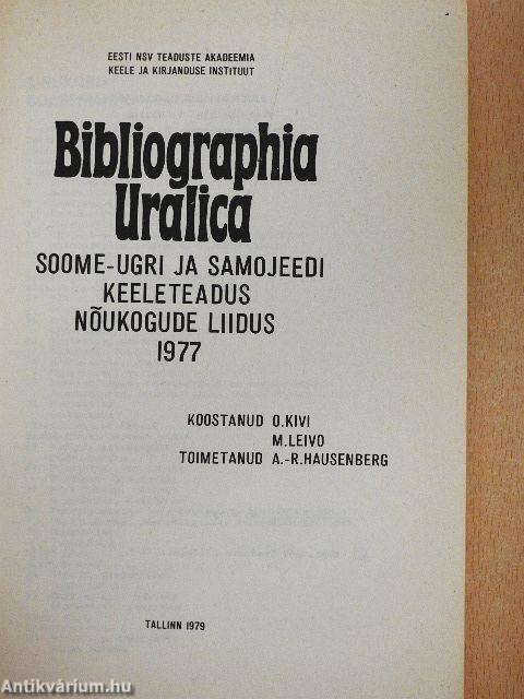 Bibliographia Uralica 1977