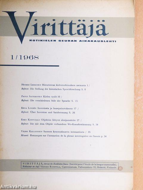 Virittäjä 1/1968