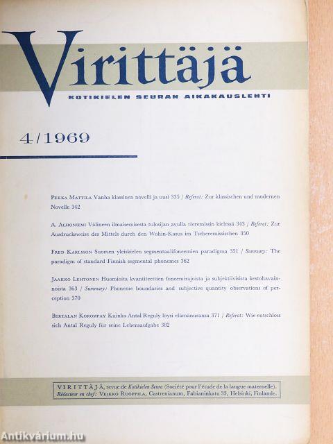 Virittäjä 4/1969