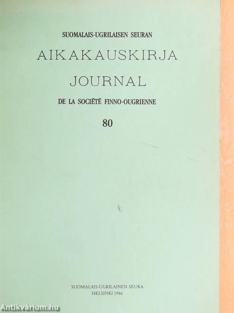 Suomalais-Ugrilaisen Seuran Aikakauskirja 80