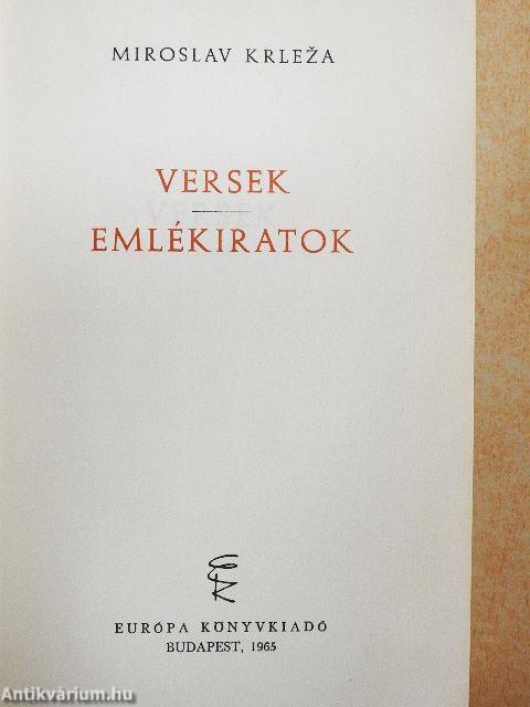 Versek/Emlékiratok