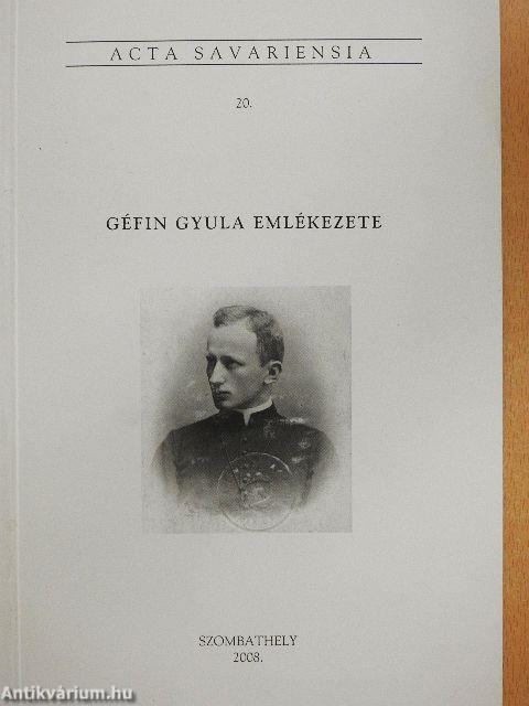 Géfin Gyula emlékezete