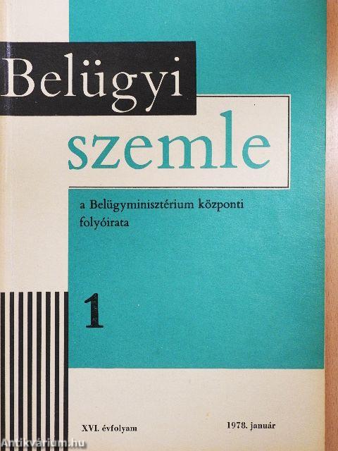 Belügyi Szemle 1978. január-december