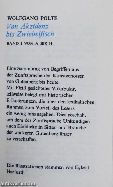 Von Akzidenz bis Zwiebelfisch I-II. (minikönyv)