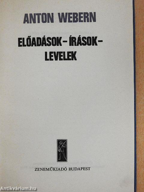 Előadások-írások-levelek