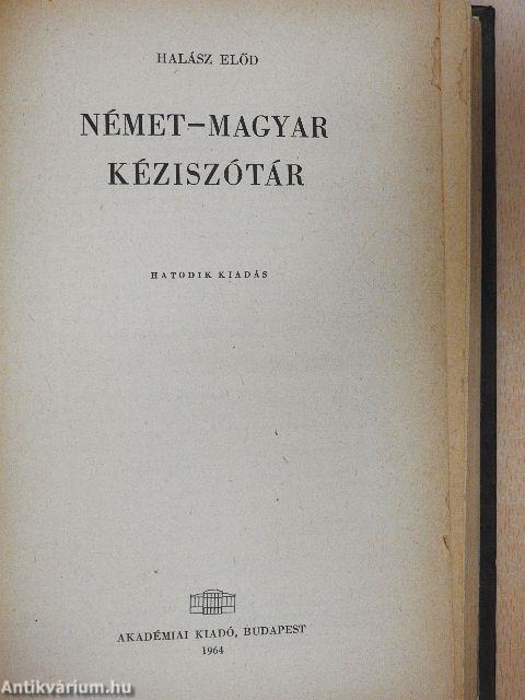 Német-magyar kéziszótár