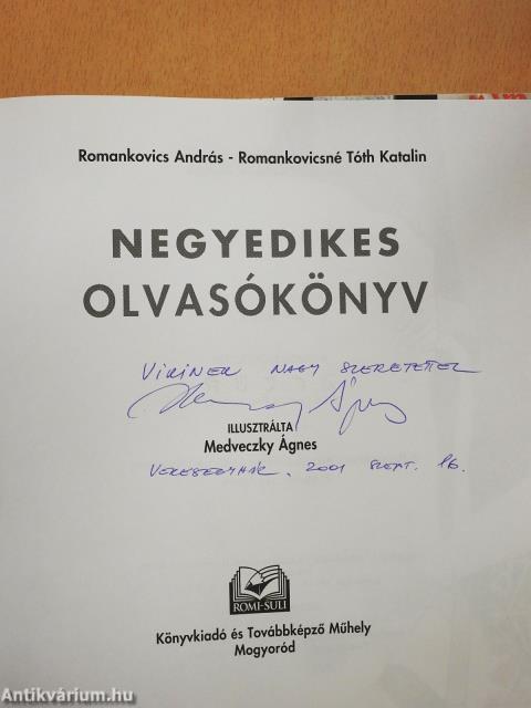 Negyedikes olvasókönyv (dedikált példány)