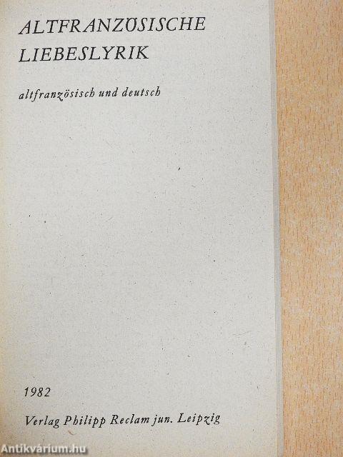 Altfranzösische Liebeslyrik
