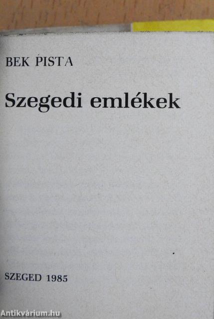 Szegedi emlékek (minikönyv)