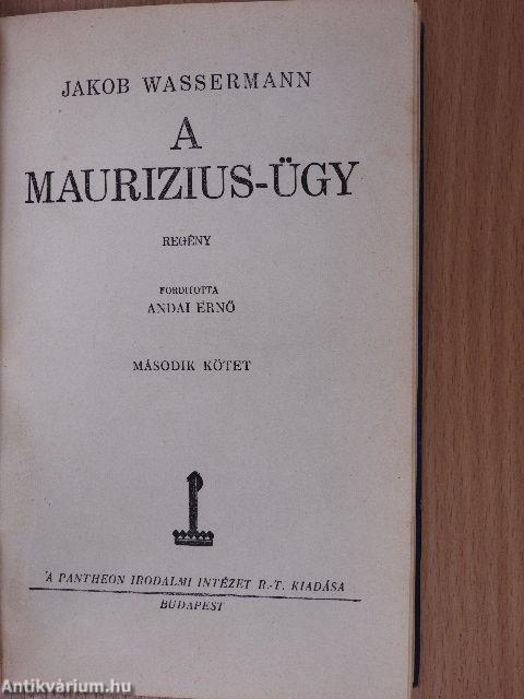 A Maurizius-ügy I-II.