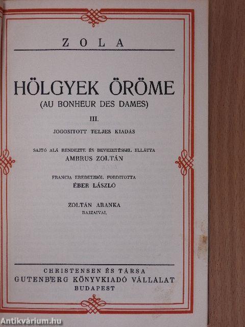 Hölgyek öröme I-III.