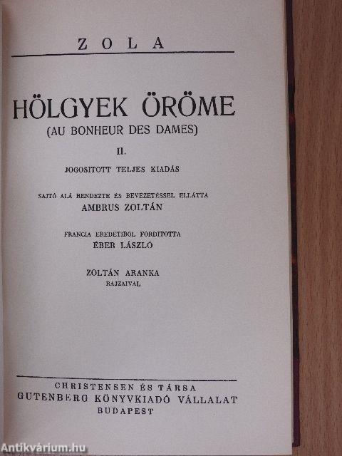 Hölgyek öröme I-III.