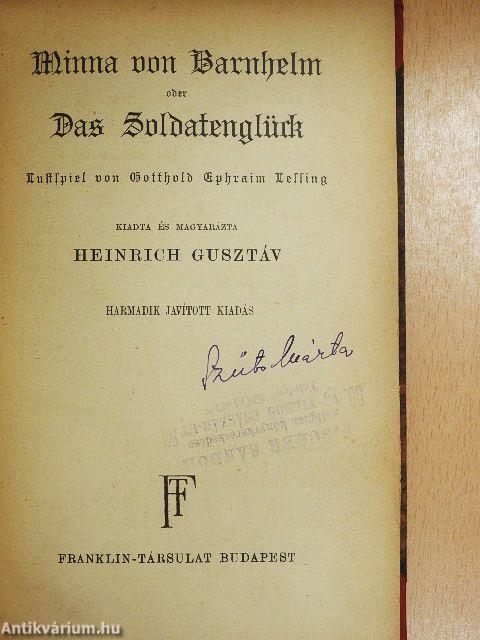 Minna von Barnhelm oder das Soldatenglück (gótbetűs)