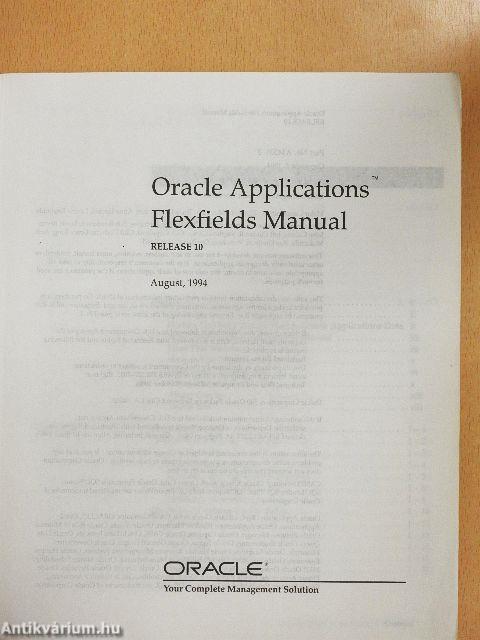 Oracle Applications Flexfields Manual