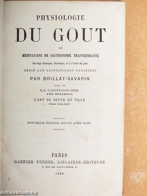 Physiologie du Gout 