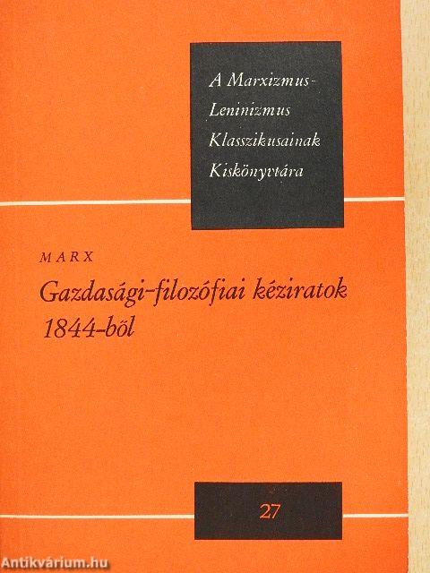 Gazdasági-filozófiai kéziratok 1844-ből