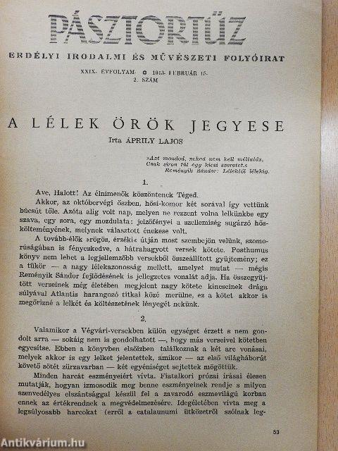 Pásztortűz 1943. február 15.