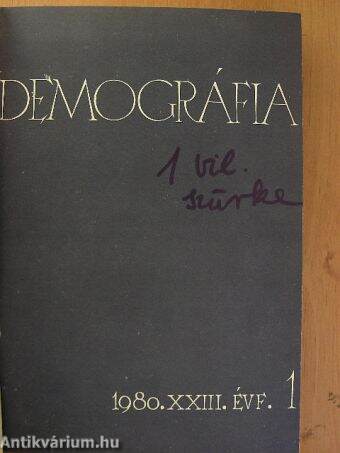 Demográfia 1980/1-4.